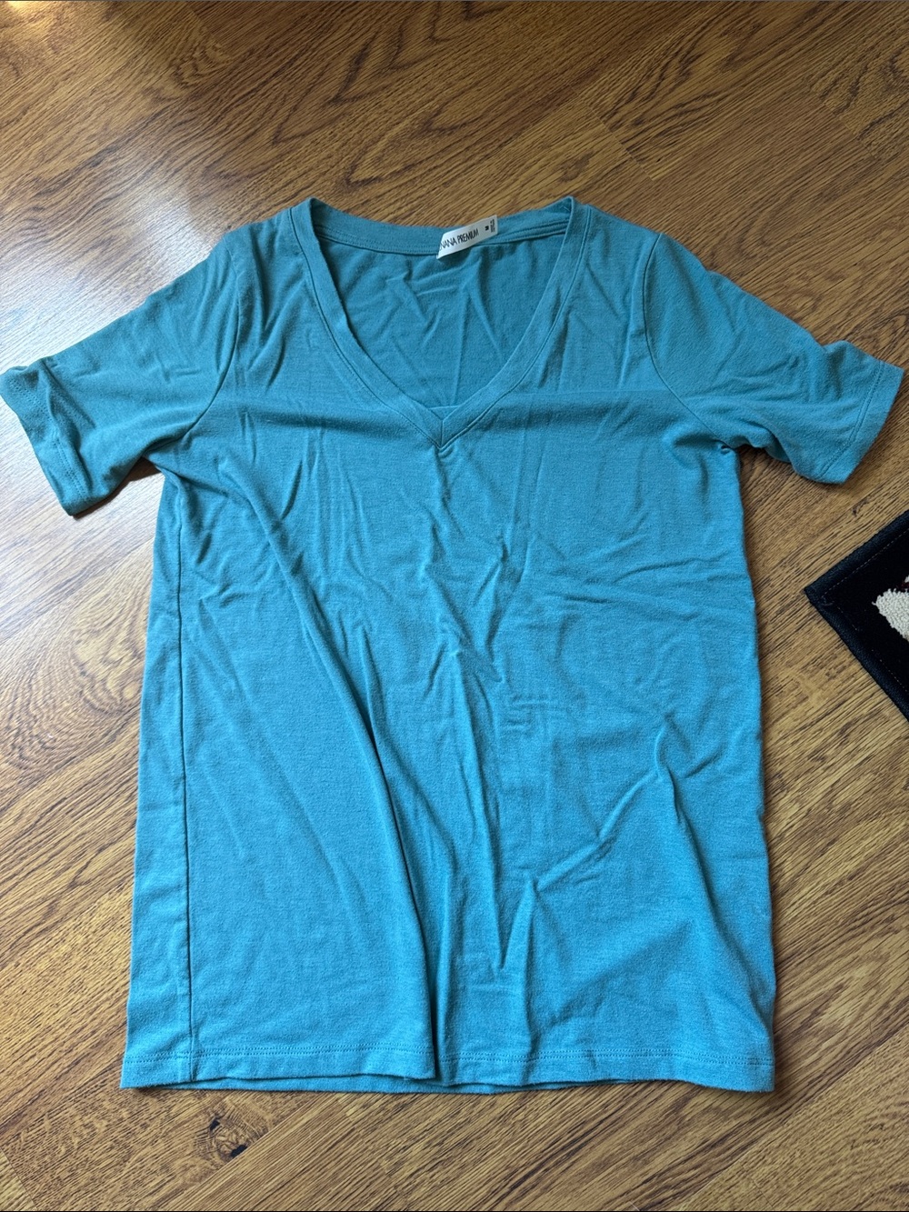 V-Neck Short Sleeve Shirt - Teal